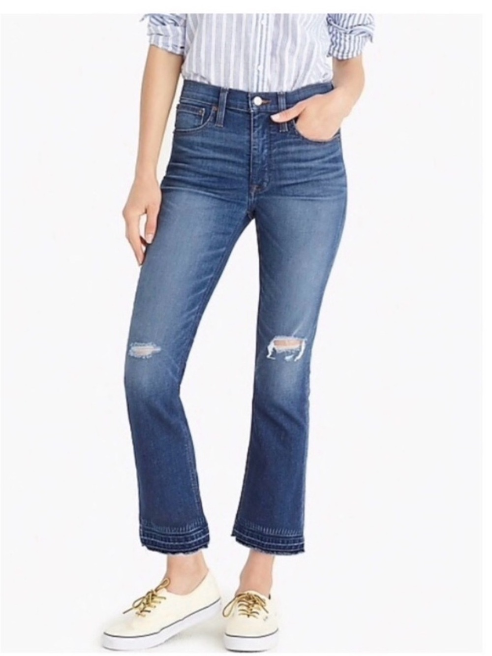 J Crew Demi-Boot Crop Jean in Warm Indigo Size 29